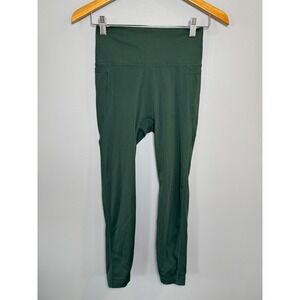 Pavoi Womens High Waisted Pocket Leggings Dark Green Medium Yoga Pants